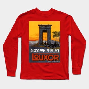 Vintage Travel Poster, Louxor Winter Palace Long Sleeve T-Shirt